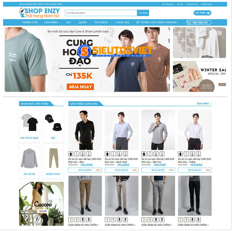 Thiết kế website cửa hàng thời trang
