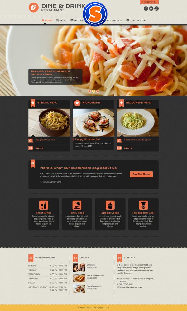 Thiết kế website nhà hàng đẹp