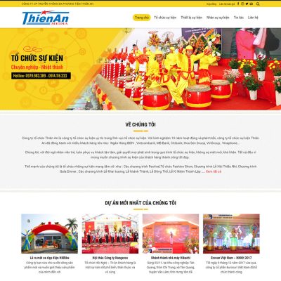 Mẫu giao diện tổ chức sự kiện