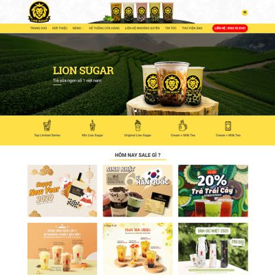 Mẫu giao diện bán trà sữa