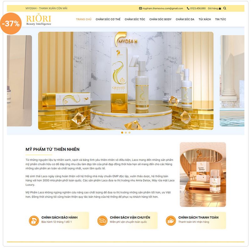 Website mỹ phẩm
